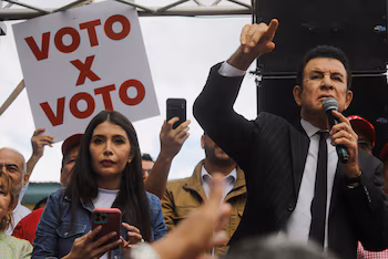 Le candidat à la présidentielle Salvador Nasralla,