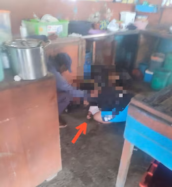 Le bébé qui a été frappé