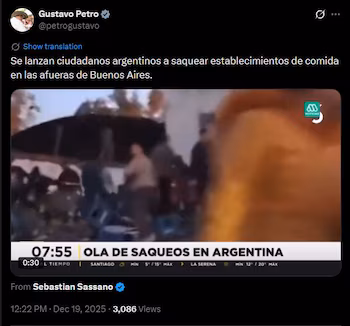 Gustavo Petro diffuse de fausses nouvelles