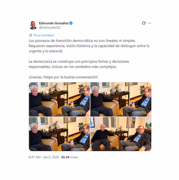 La publication d'Edmundo González