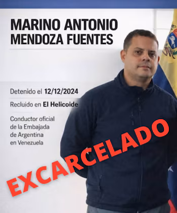 Marino Antonio Mendoza Fuentes, chauffeur