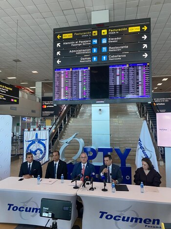 Lors de la conférence Tocumen