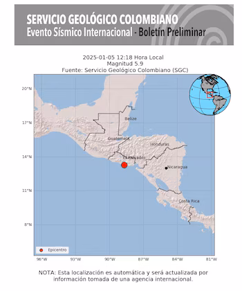 Le Service géologique colombien a rapporté