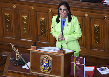 Delcy Rodríguez, présidente en charge de