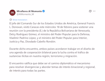 Le message de la présidence