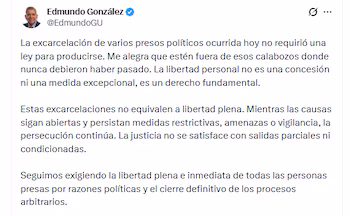 Edmundo González Urrutia a pris la parole