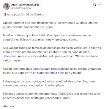 La déclaration du fils de