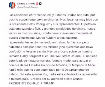 Le président des États-Unis,