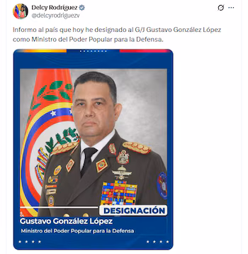 Gustavo González López a été nommé