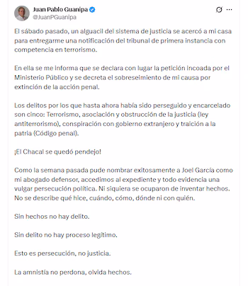 Le leader politique Juan Pablo