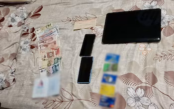 Certains des objets saisis.