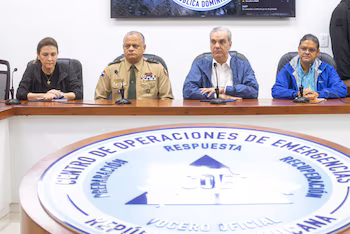 Le Centre des opérations d'urgence (COE) dirige la réponse aux inondations dans le Grand Saint-Domingue et ses environs. (Autorisation : Gouvernement de la République Dominicaine)