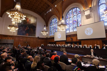 Le tribunal international est basé à La Haye et est le principal organe judiciaire des Nations Unies (Reuters)