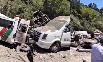 L'attaque d'El Túnel, Cajibío, Cauca, a fait plus de 20 blessés. Le réseau hospitalier est à ses limites – crédit @OctavioGuzmanGu/X