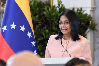 Delcy Rodríguez ÉCONOMIE Europe Presse/Contact/Wei Neiruilaquanguodaibiaoda