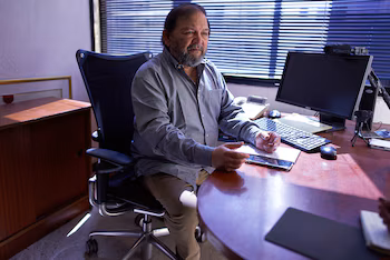 Le chef de l'opposition vénézuélienne Andrés Velásquez dans son bureau, à Caracas, Venezuela, le samedi 31 janvier 2026. (AP Photo/Juan Pablo Arraez)