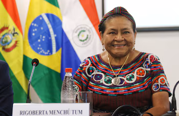 L'édition de cette année de Filgua sera dédiée à la lauréate du prix Nobel de la paix 1992, Rigoberta Menchú. (EFE/Nina Osorio)