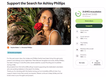 La famille d'Ashley utilise la plateforme GoFundMe pour payer les préparatifs de ses funérailles et accélérer les procédures de rapatriement vers les États-Unis.