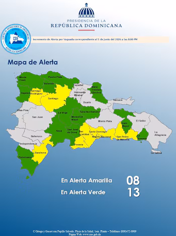 Le COE a placé huit provinces et le district national en alerte jaune en raison de pluies intenses et de précipitations soudaines. (Avec l'autorisation du Centre des opérations d'urgence)