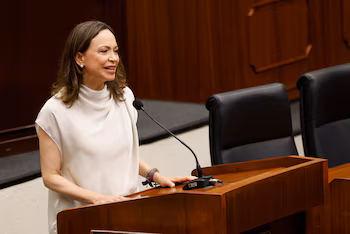 María Corina Machado, leader de l'opposition vénézuélienne et lauréate du prix Nobel de la paix EFE/ Bienvenido Velasco