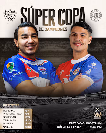 La vente de billets pour la Super Champions Cup a été possible avec des billets allant de 7 USD à 30 USD plus les frais de billetterie. (Autorisation : Première Division)