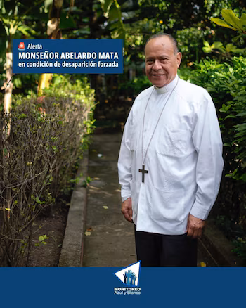 La CIDH s'est déclarée préoccupée par la disparition forcée de l'évêque émérite Abelardo Mata Guevara. (Autorisation : Prisonniers et prisonniers politiques du Nicaragua)