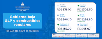 Les autorités dominicaines ont ordonné des réductions sur les carburants les plus utilisés dans le pays pour la deuxième semaine consécutive (Autorisation : MICM).