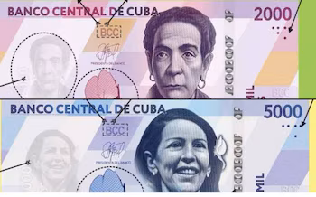 Les billets de 5 000 CUP liés à la plainte correspondraient aux séries LAA-01 et LAA-02, tandis que les billets de 2 000 CUP proviendraient de la série KAA-17. (Photo : Redes Entérate avec Aytana Alama)
