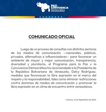 La déclaration publiée par Oliver Blanco, premier vice-ministre des Affaires étrangères et du Commerce international du Venezuela