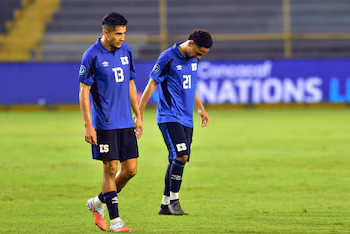 La Selecta, match de la Ligue des Nations de la Concacaf entre l'équipe de football du Salvador et la Jamaïque, joué au stade Cuscatlán de San Salvador.