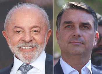 Lula da Silva et Flávio Bolsonaro participeront au deuxième tour des élections au Brésil (REUTERS/Adriano Machado)
